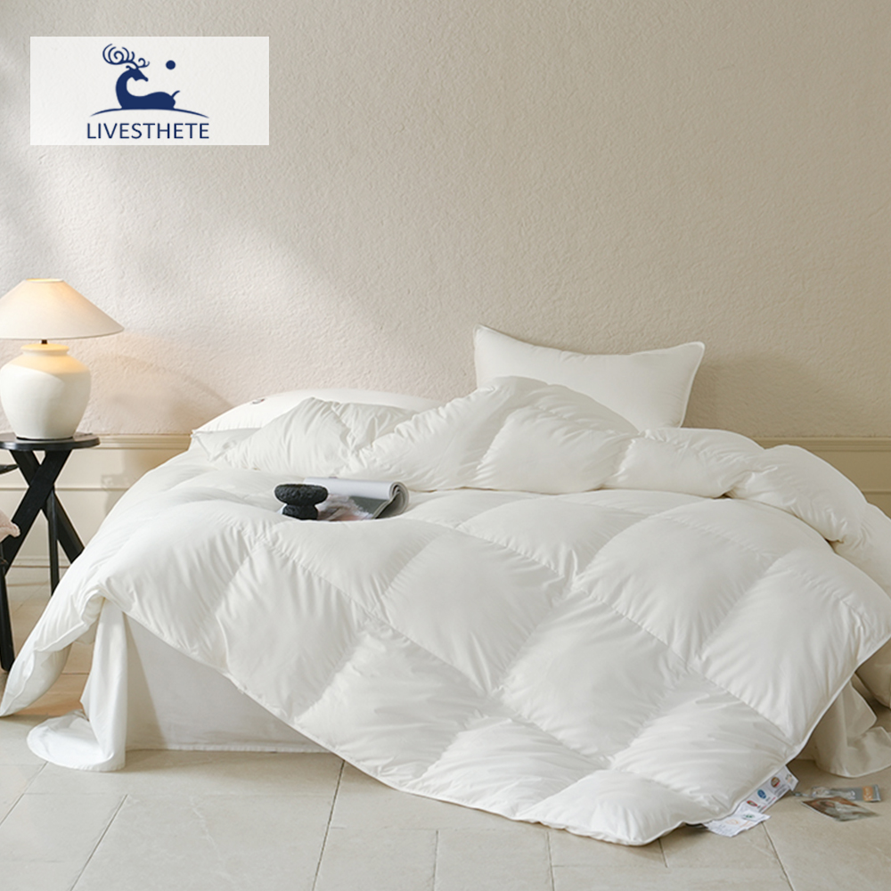Duvet Insert White - Liv-Esthete White 100% Goose Down Duvet