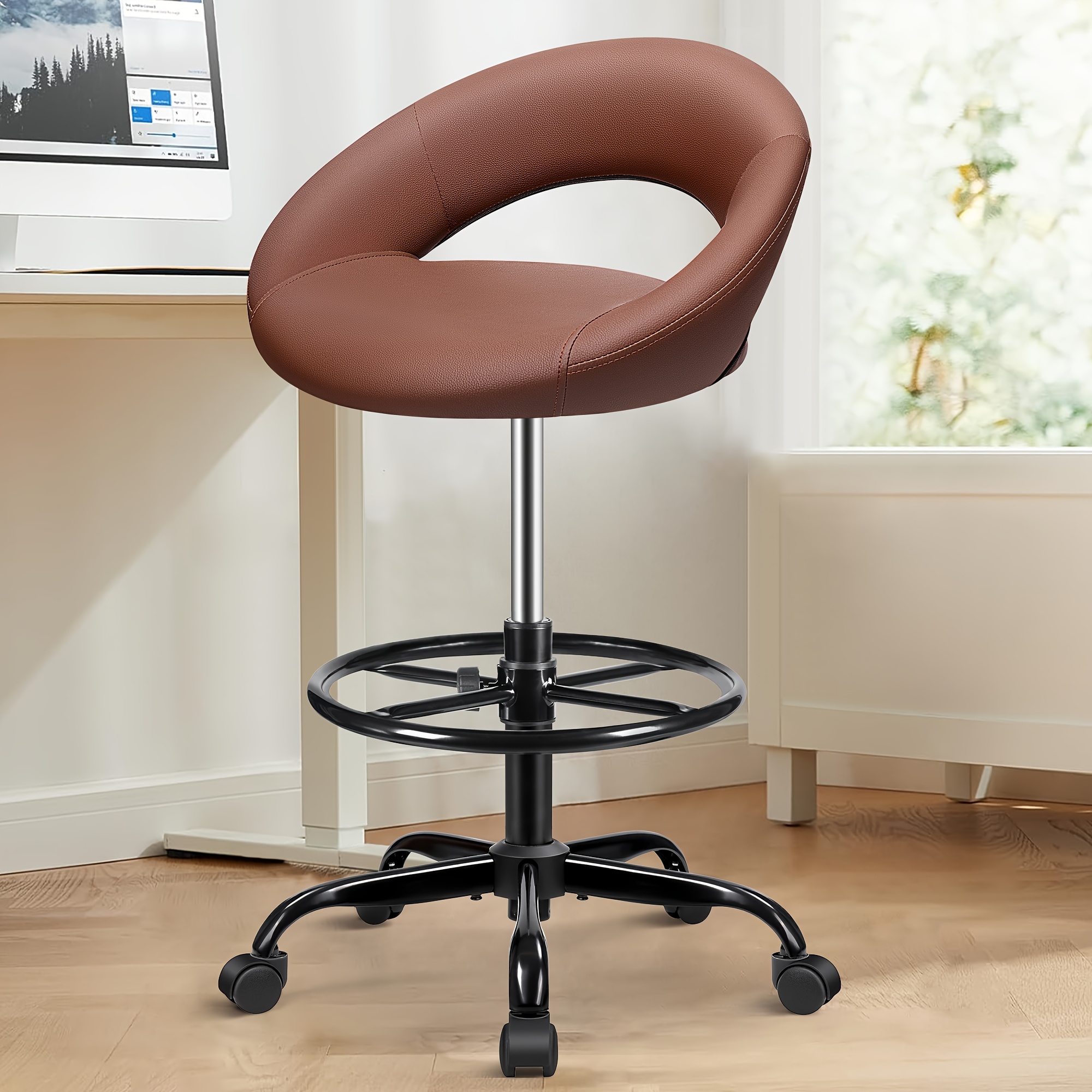 Home & Hotel Textiles Private Limited - Ergonomic Drafting Chair - PU Leather