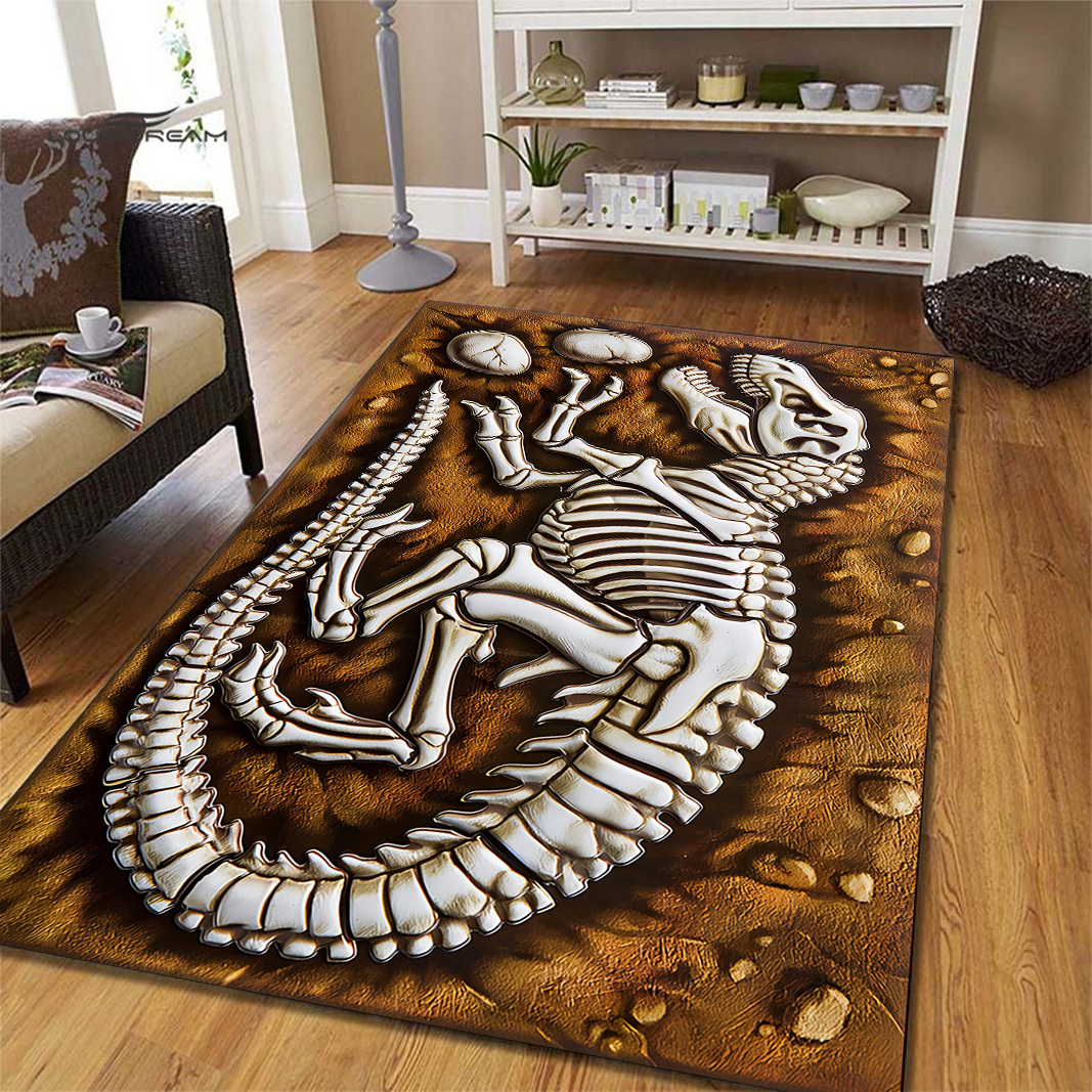 Home Textiles Rug - 3D Dinosaur Fossil Skeleton Area Rug