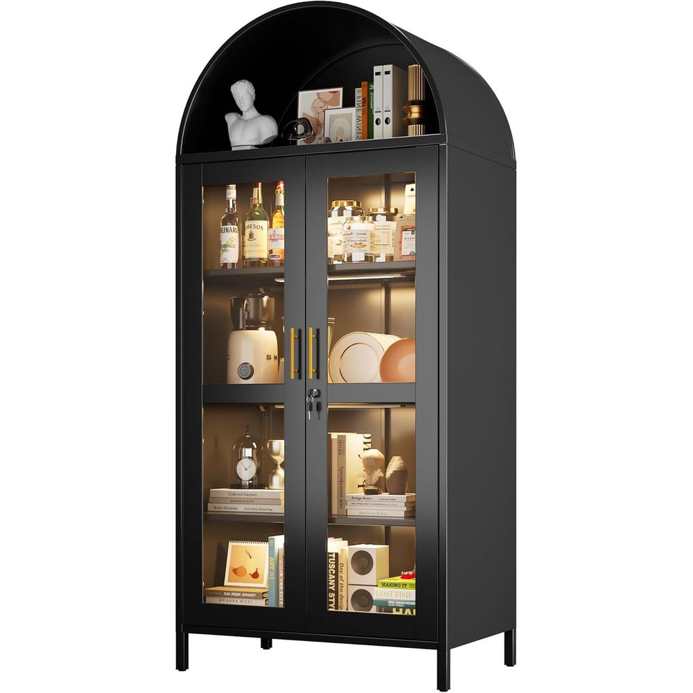 Home & Hotel Textiles Private Limited - 78.74 High Metal Arched Cabinet with