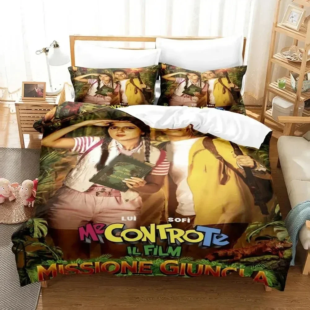 Linen Duvet Cover - 3D Print Me Contro Te Printed