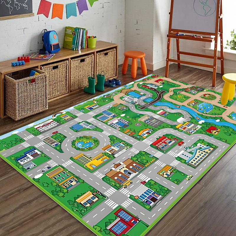 Home Textiles Plaid - Car Play Mat for Girls and