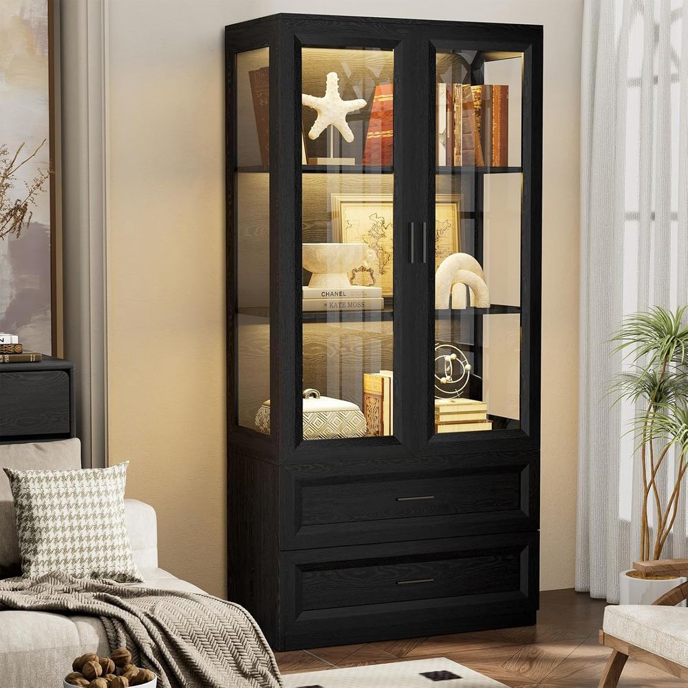 Home & Hotel Textiles Private Limited - LED-Illuminated Acrylic Display Cabinet, 67 Curio