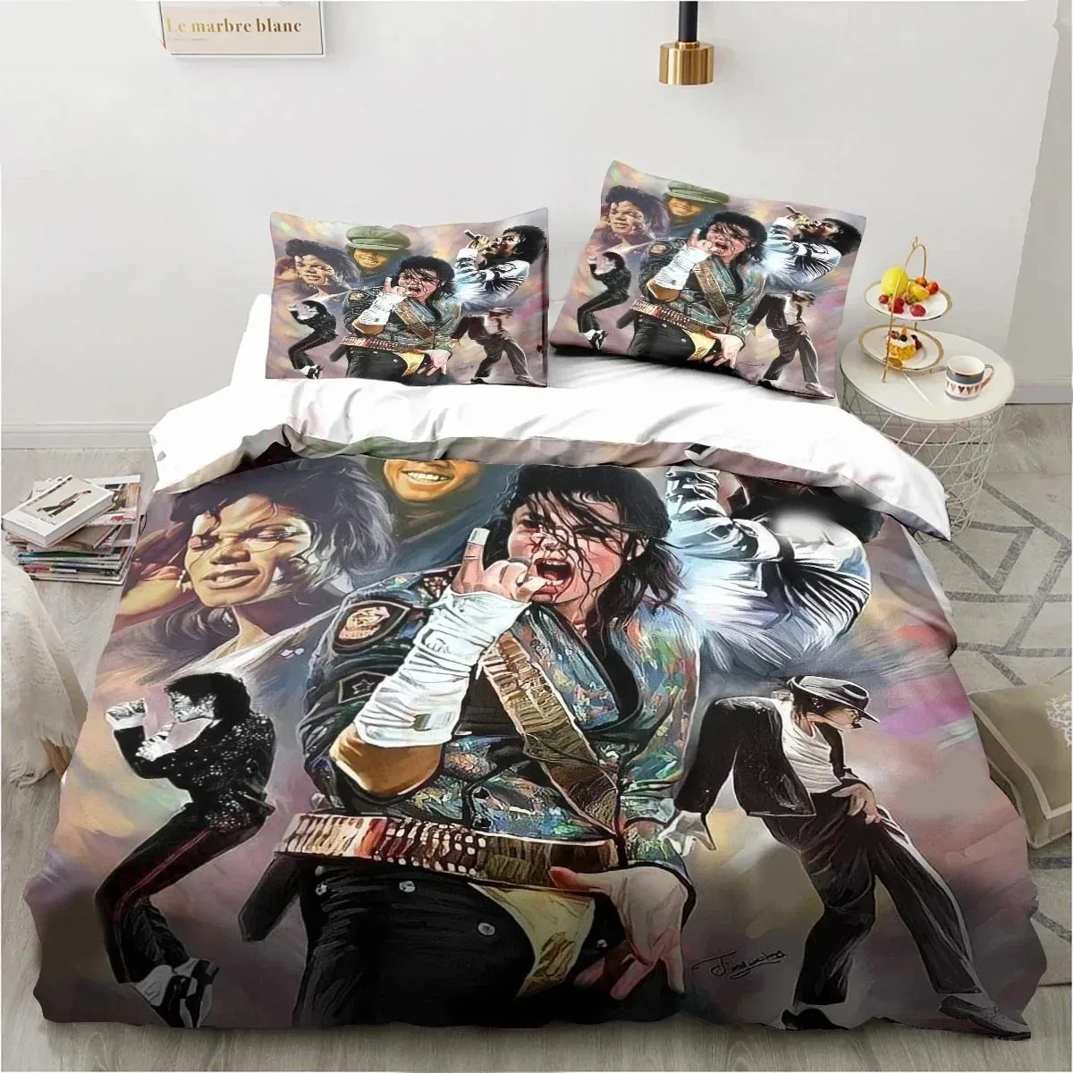 Home Textiles And Decor - 3D Printed Michael Jackson Bedding Set,Pink