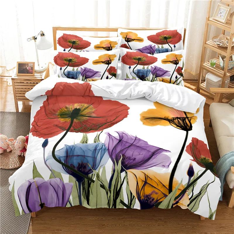 Flowers Bedding Set Duvet Cove – обзор и цена Linen Duvet Cover