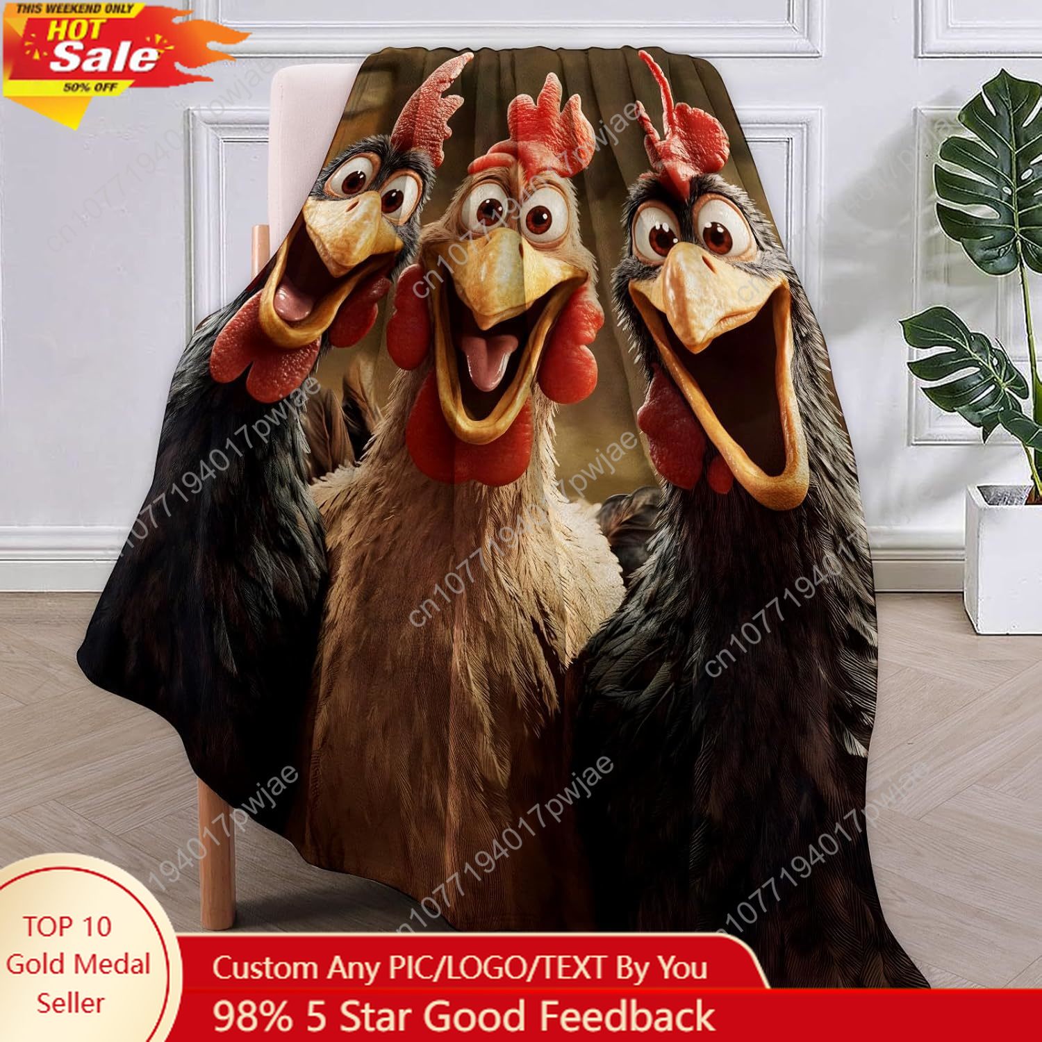 Chickens Blanket Gifts for Wom – обзор и цена Home Textiles Throw