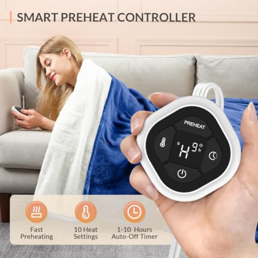 LuxeHeat Heated Blanket Electr – обзор и цена Electric Blanket Heated