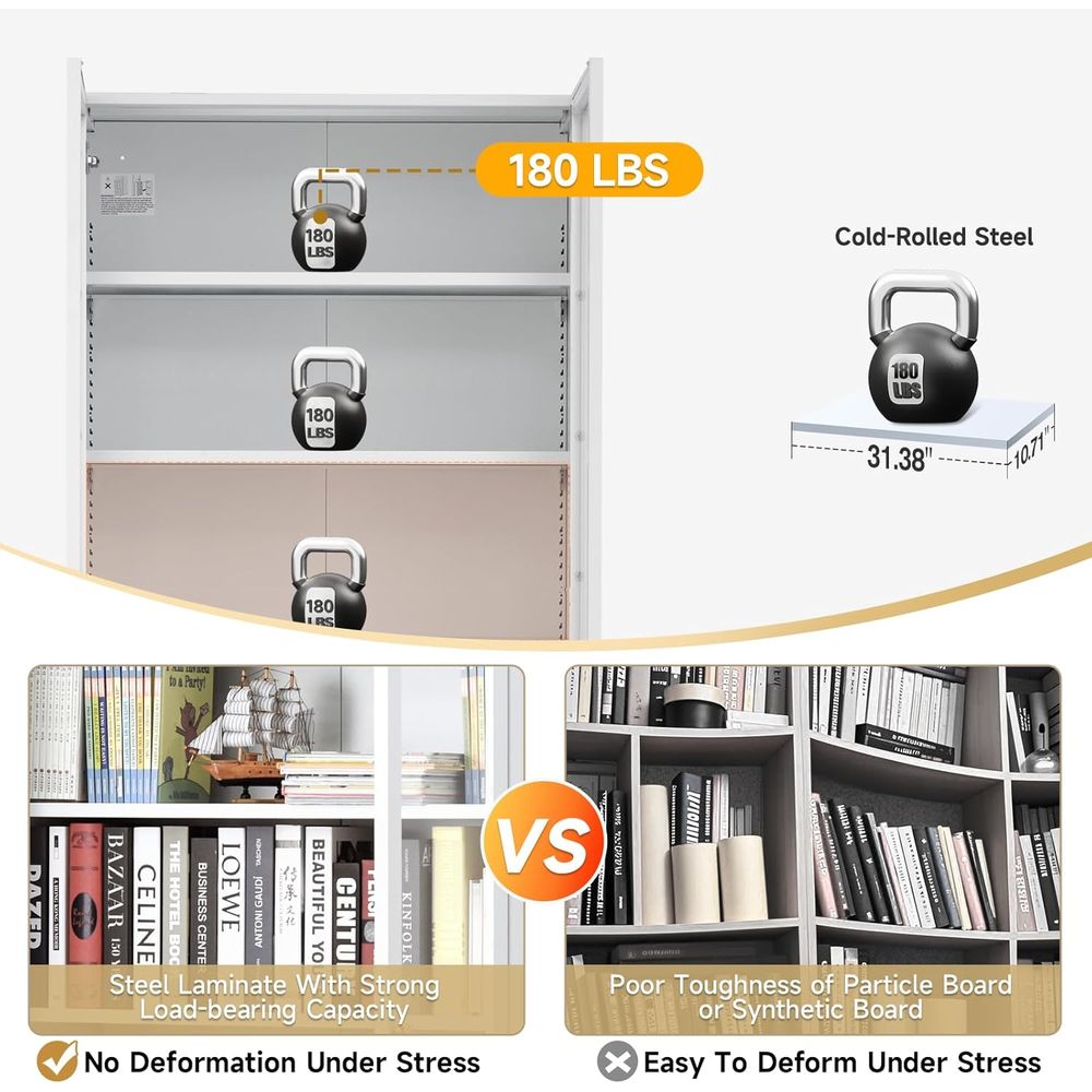 70.87 Tall Metal Bookshelf, 5- – обзор и цена Home & Hotel Textiles Private Limited