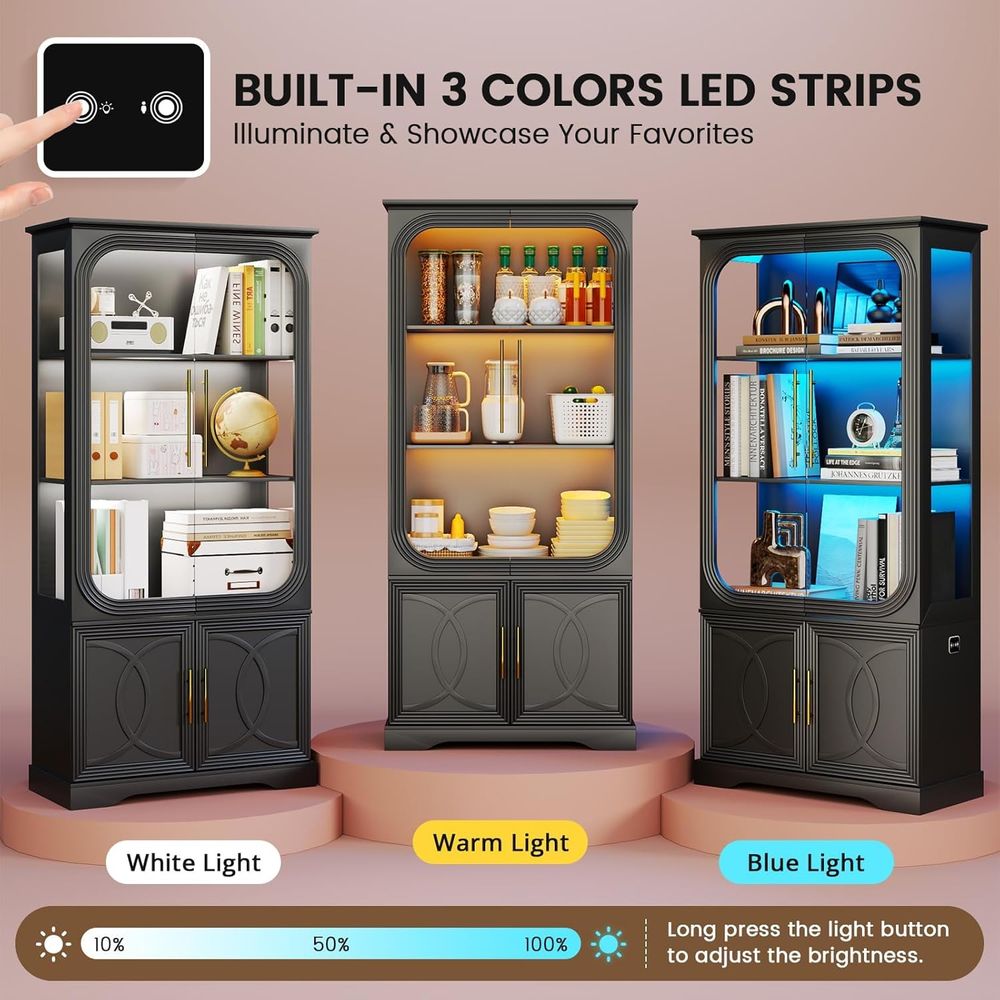 69 Tall Glass Display Cabinet  – обзор и цена Home & Hotel Textiles Private Limited