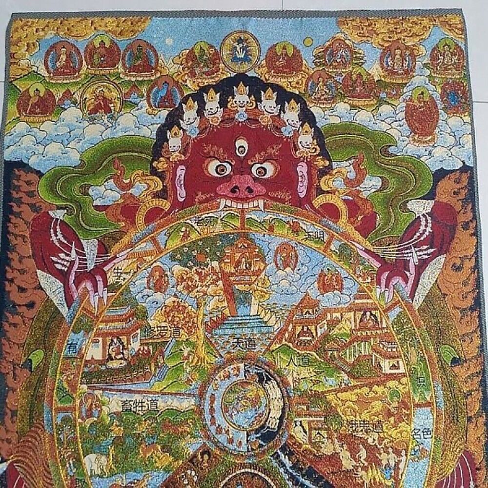Buddhist Guardian Silk Paintin – обзор и цена Home Textiles China