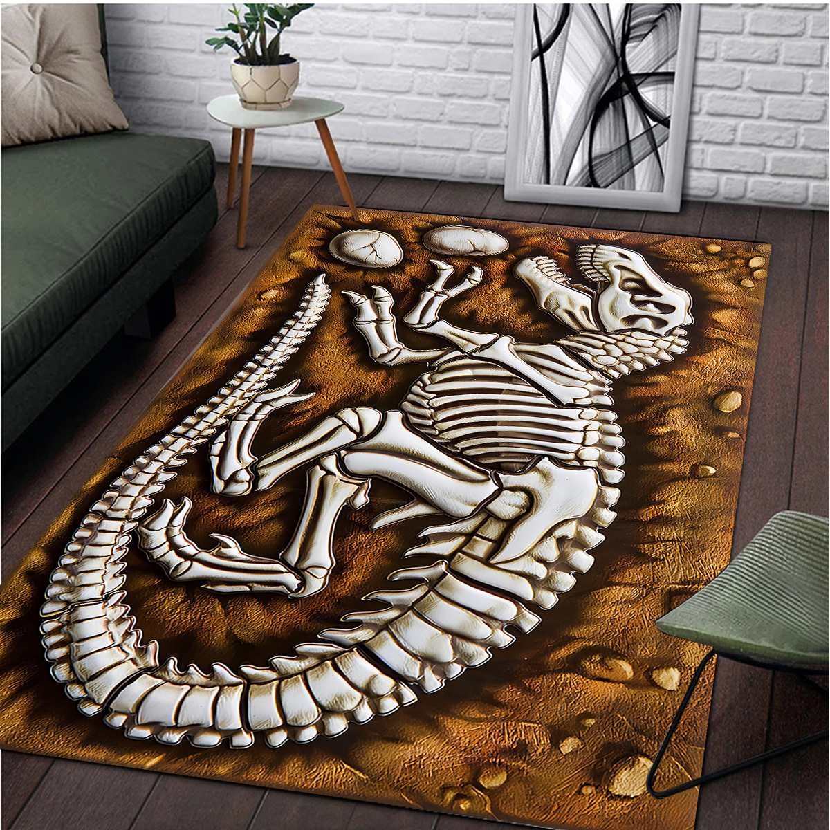 3D Dinosaur Fossil Skeleton Ar – обзор и цена Home Textiles Rug