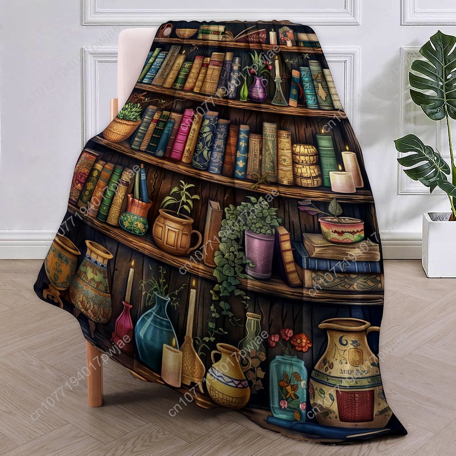 Vintage Bookshelf Blanket Read – обзор и цена Home Textiles And Decor