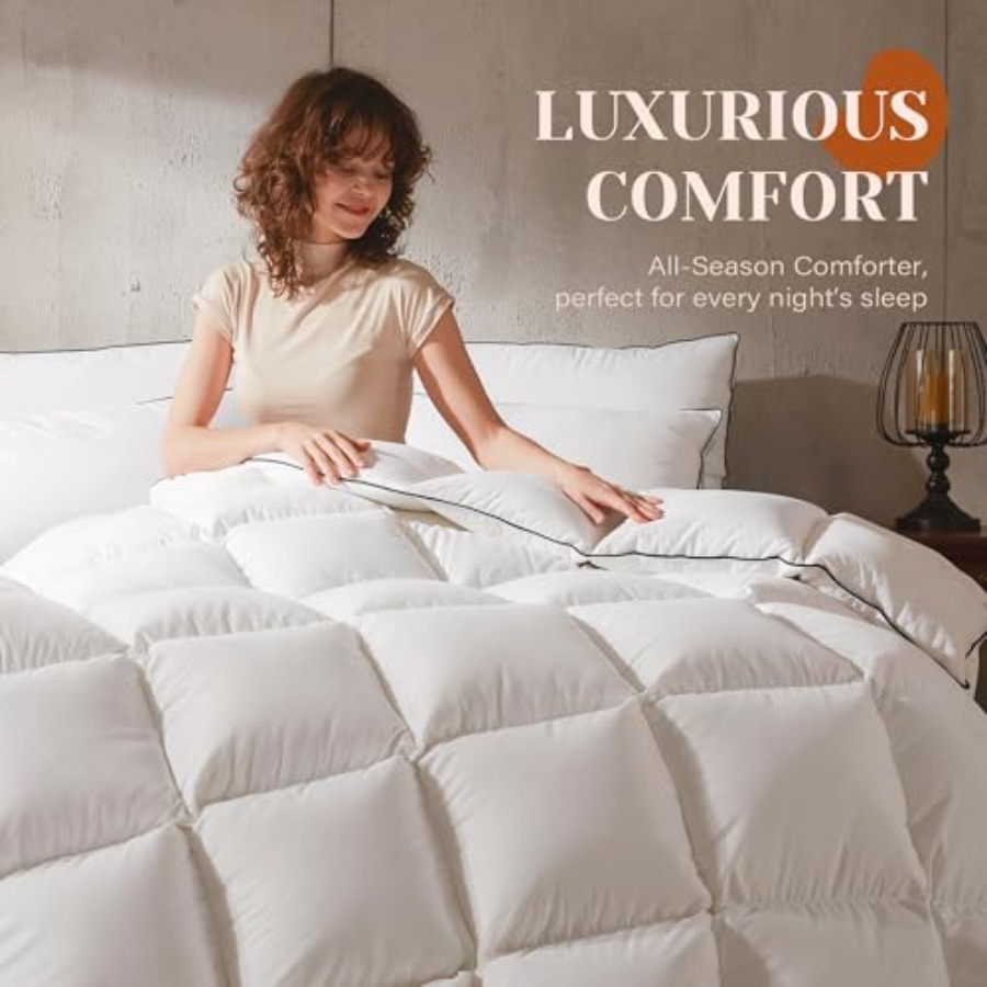 Goose Feather Down Fiber Cotto – обзор и цена Duvet Insert White