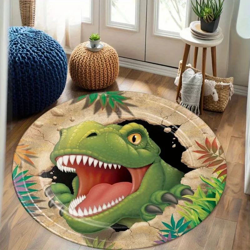 Cartoon Dinosaur Round Rug, So – обзор и цена Home Textiles Rug