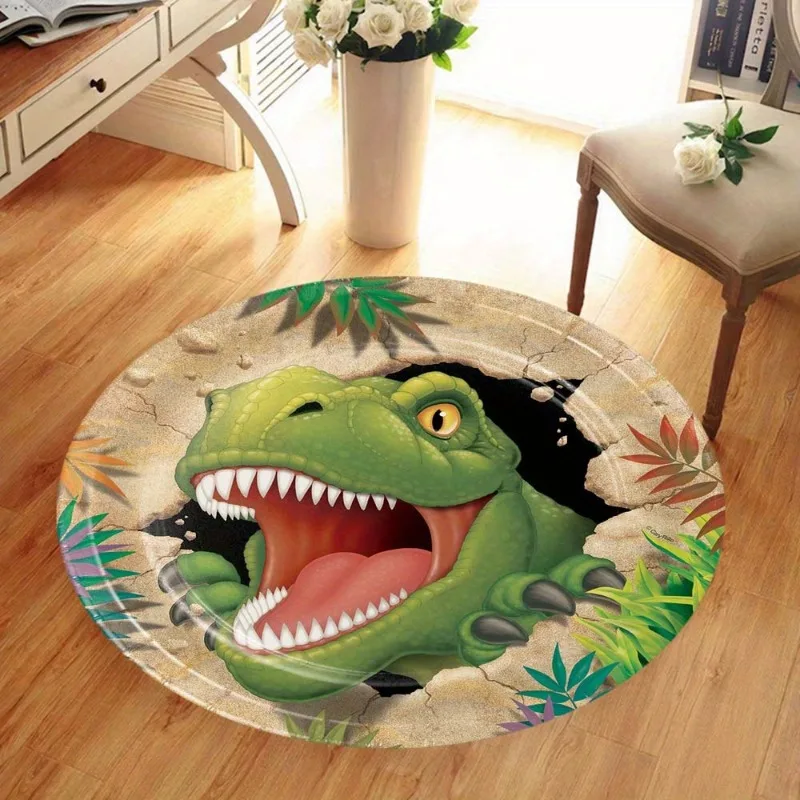 Cartoon Dinosaur Round Rug, So – обзор и цена Home Textiles Rug