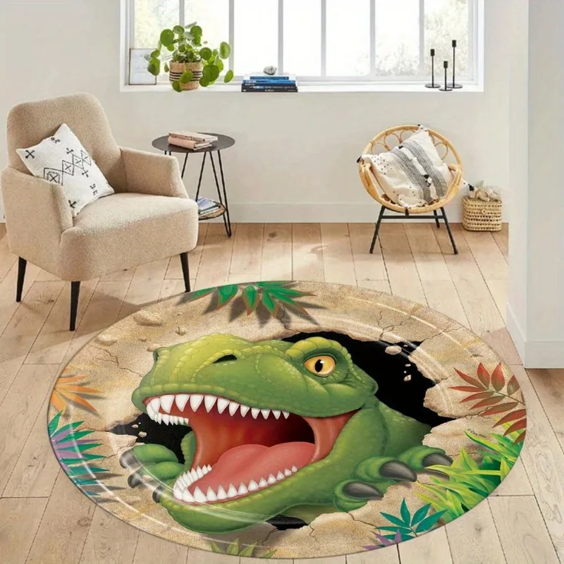 Cartoon Dinosaur Round Rug, So – обзор и цена Home Textiles Rug