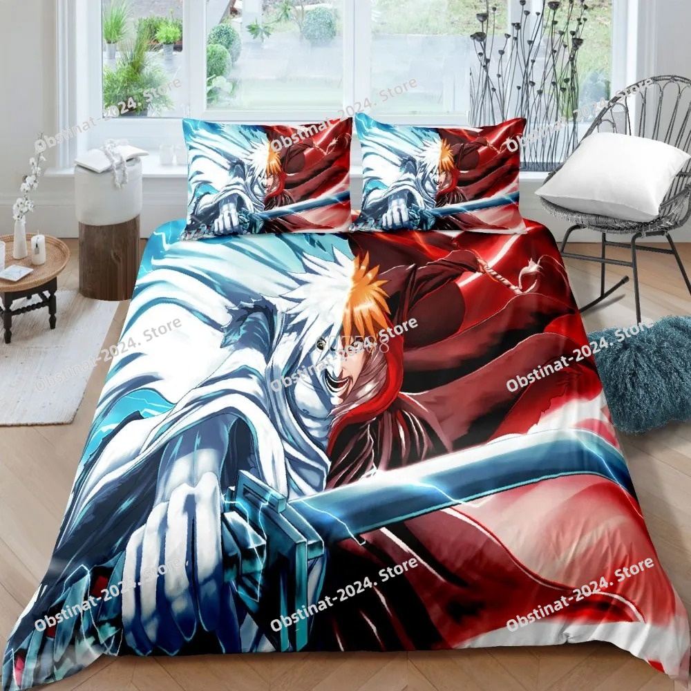 3D Bleach Kurosaki Ichigo Bedd – обзор и цена Linen Duvet Cover
