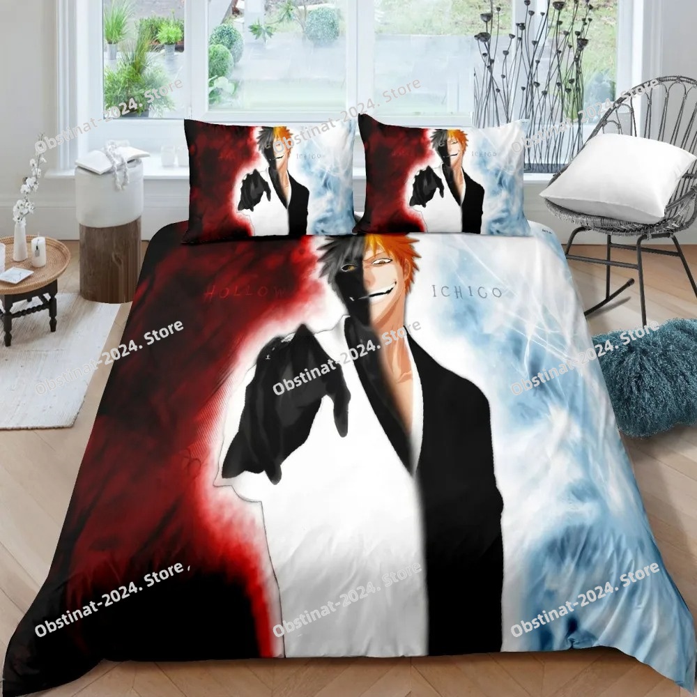 3D Bleach Kurosaki Ichigo Bedd – обзор и цена Linen Duvet Cover