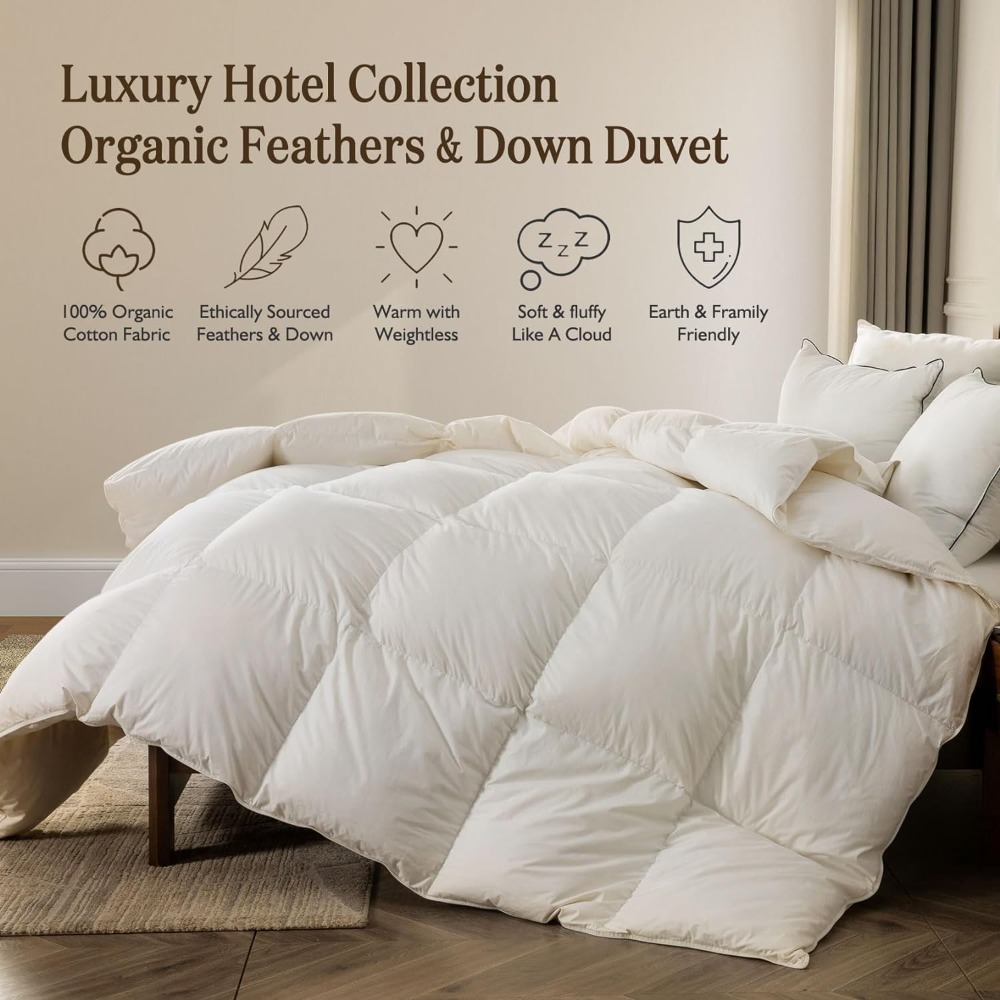 Organic Feather Down Comforter – обзор и цена Duvet Insert White