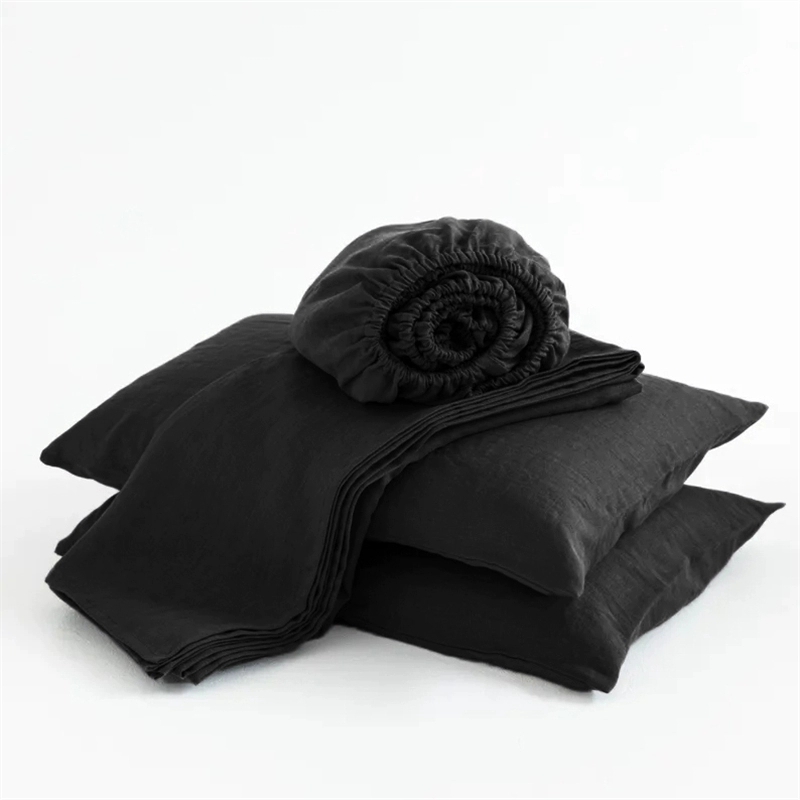 100% Linen Fitted Bed Sheet Se – обзор и цена Linen Duvet Cover