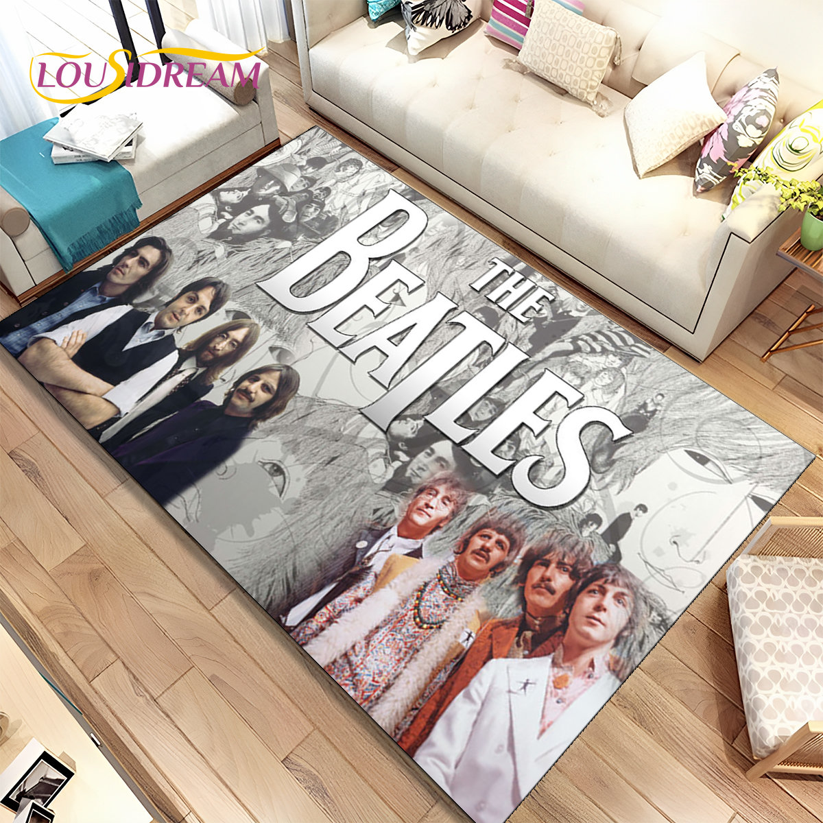 3D B-Beatles Rock band Area Ru – обзор и цена Home Textiles Rug