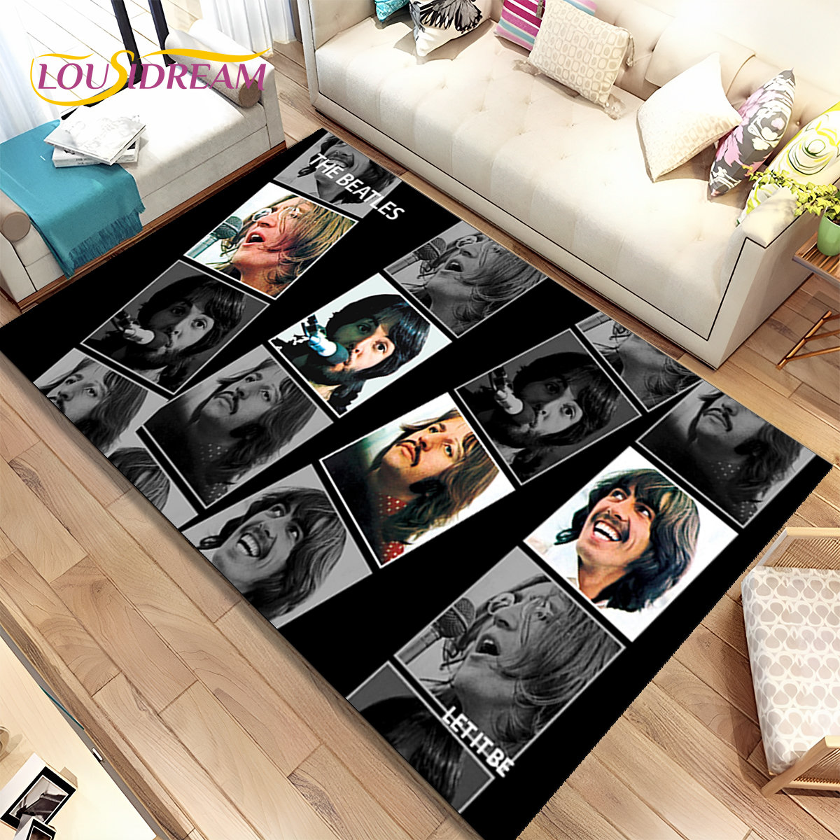3D B-Beatles Rock band Area Ru – обзор и цена Home Textiles Rug