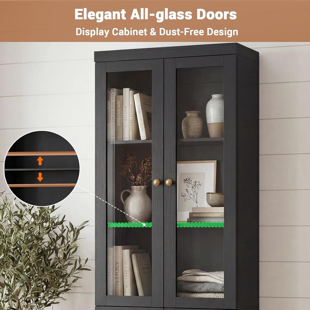 80 Tall Glass Door Bookcase wi – обзор и цена Home & Hotel Textiles Private Limited