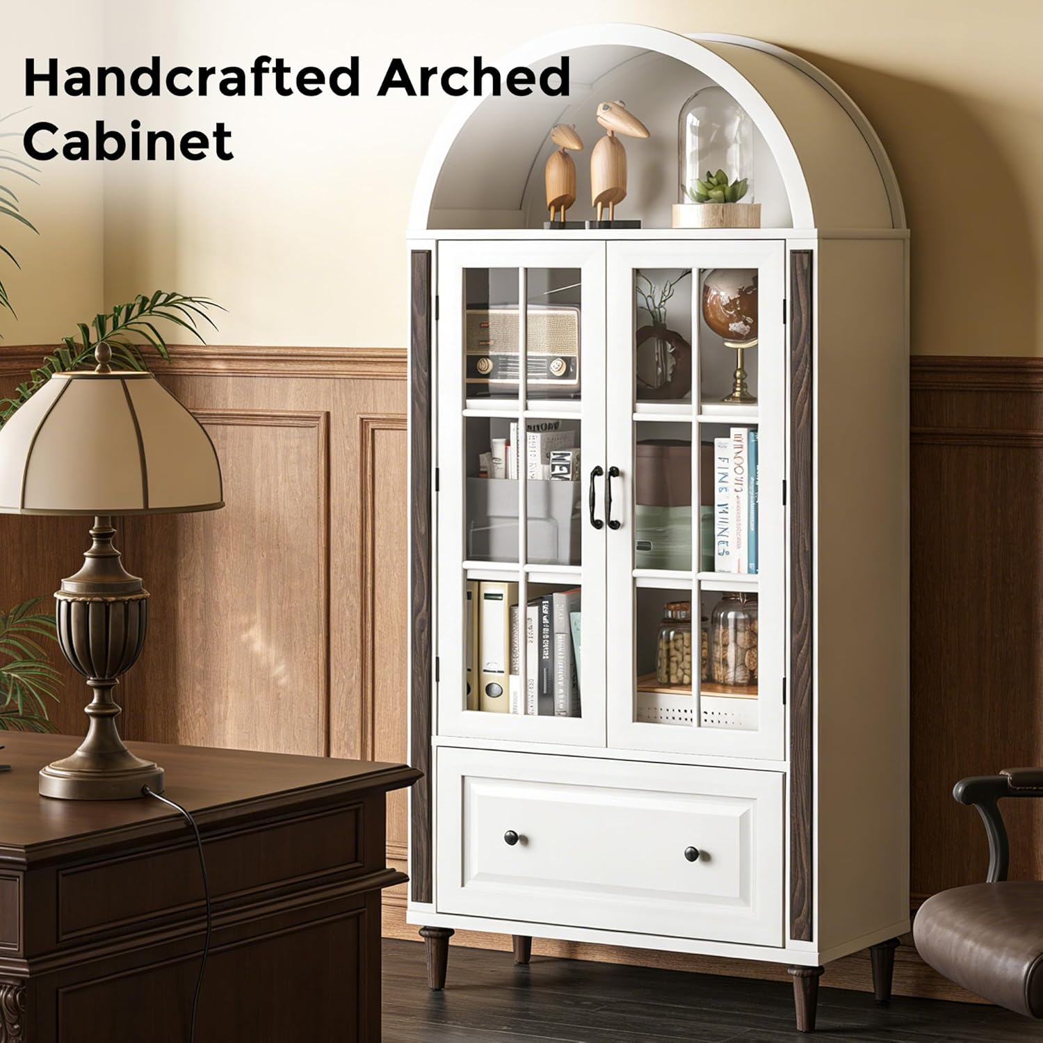 71” Handcrafted Arched Bookcas – обзор и цена Home & Hotel Textiles Private Limited