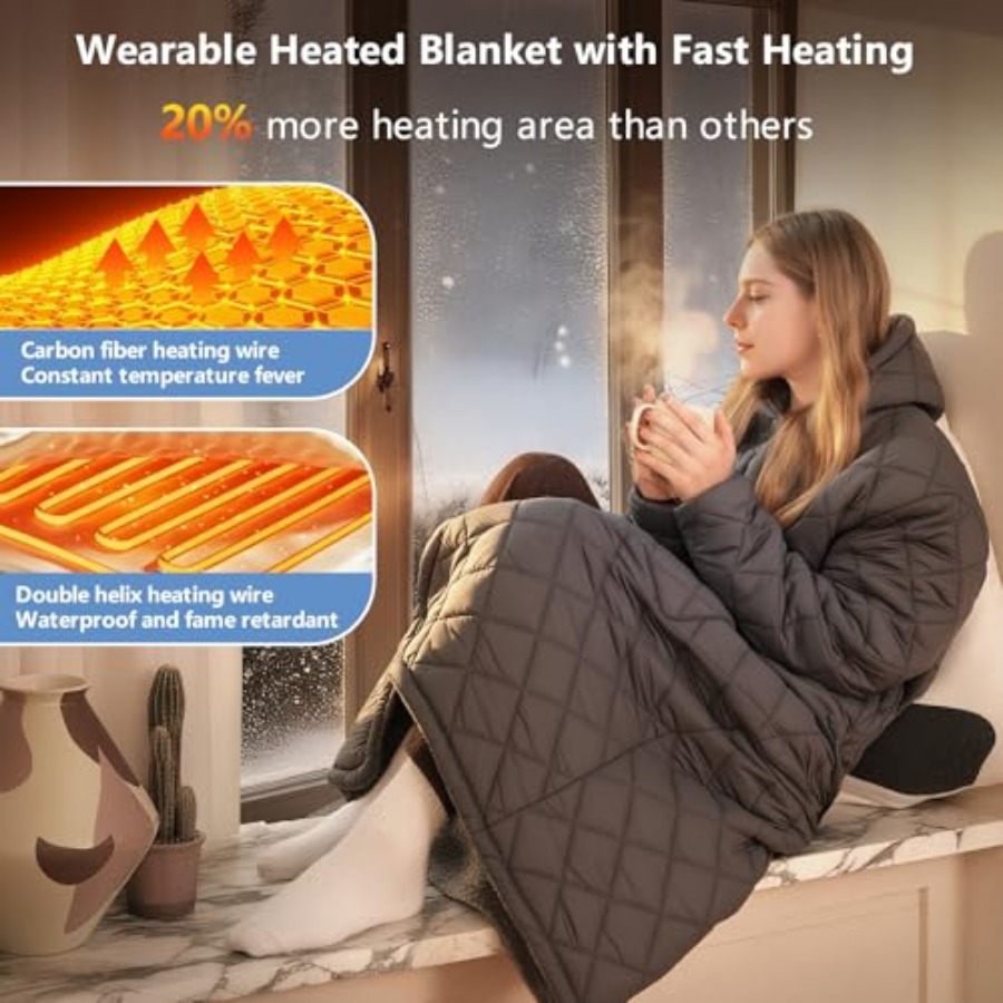 Portable Heated Battery Blanke – обзор и цена Electric Blanket Heated