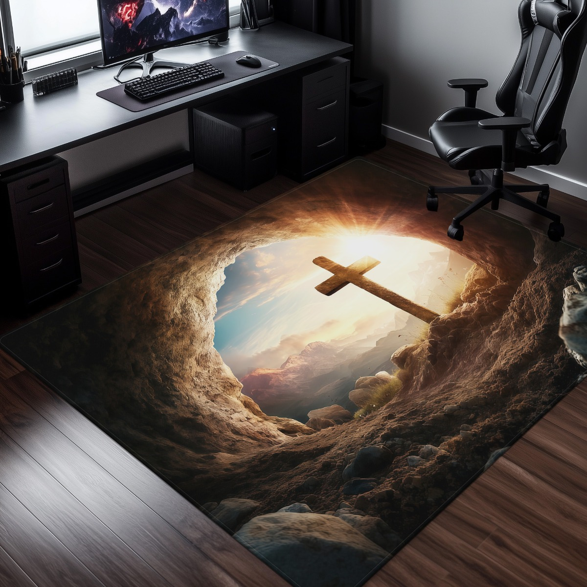 Religious cross cave rug spiri – обзор и цена Sunrise Home Textiles & Apparel