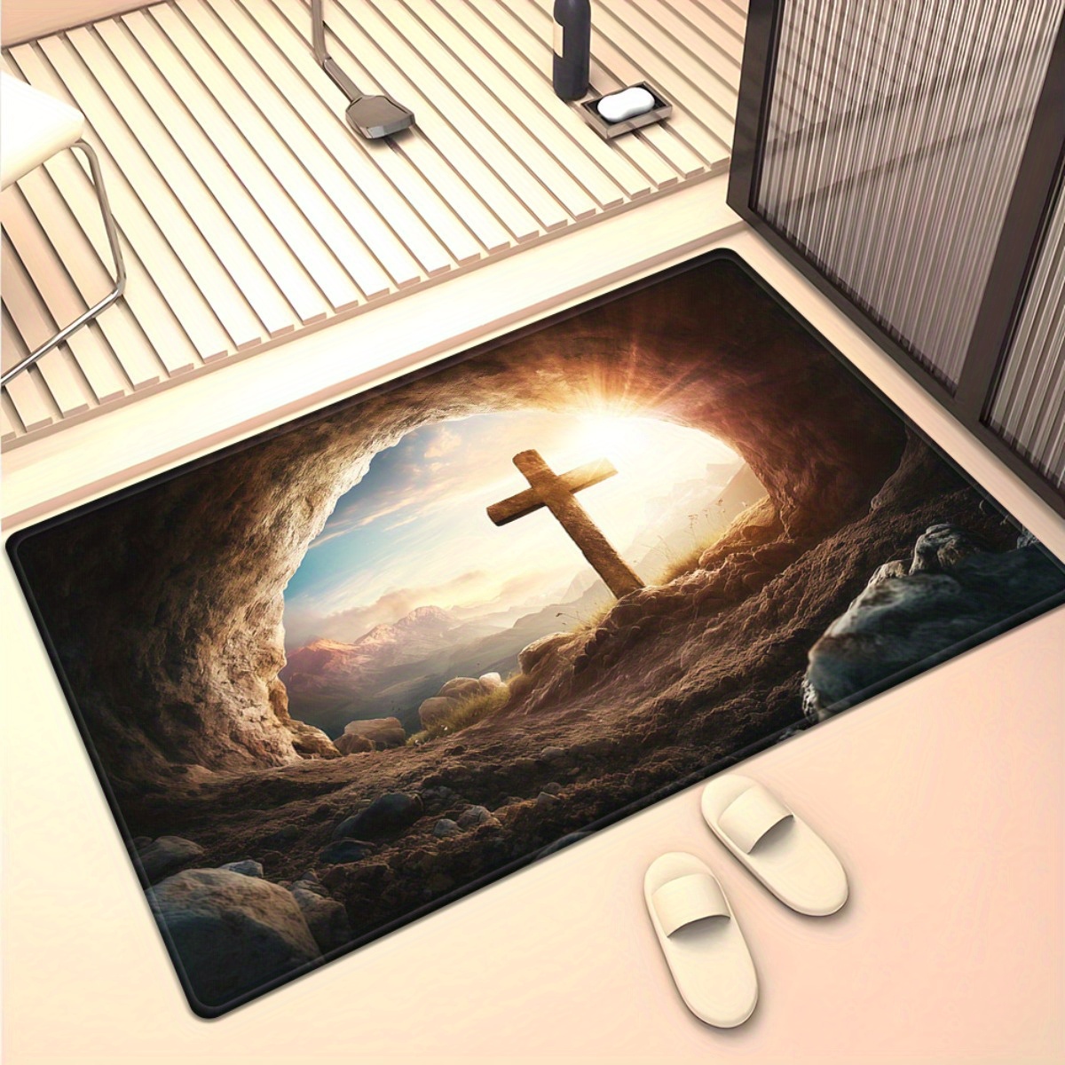 Religious cross cave rug spiri – обзор и цена Sunrise Home Textiles & Apparel