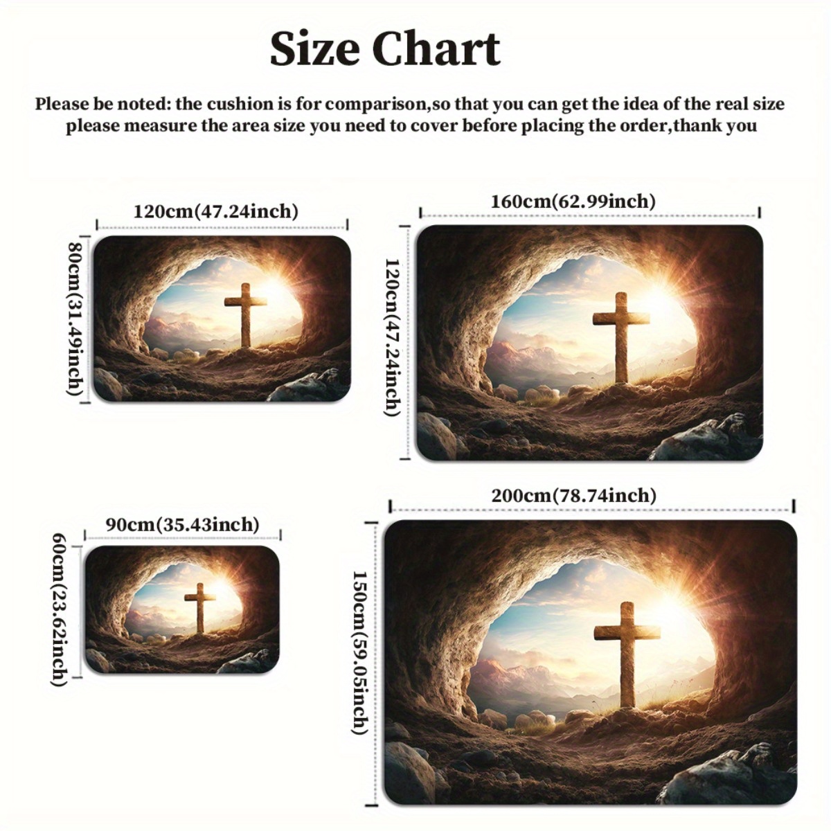 Religious cross cave rug spiri – обзор и цена Sunrise Home Textiles & Apparel
