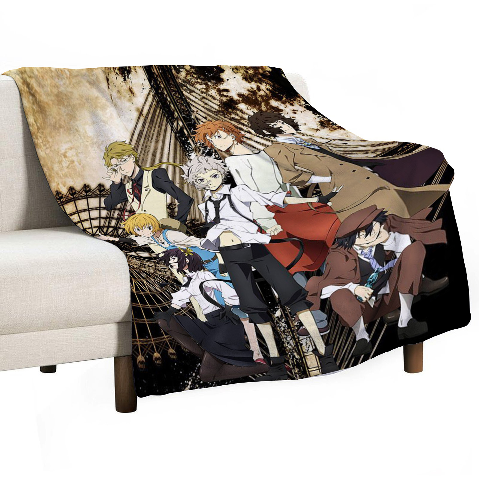 Bungo Stray Dogs Sofa Throw Bl – обзор и цена Home Textiles Throw