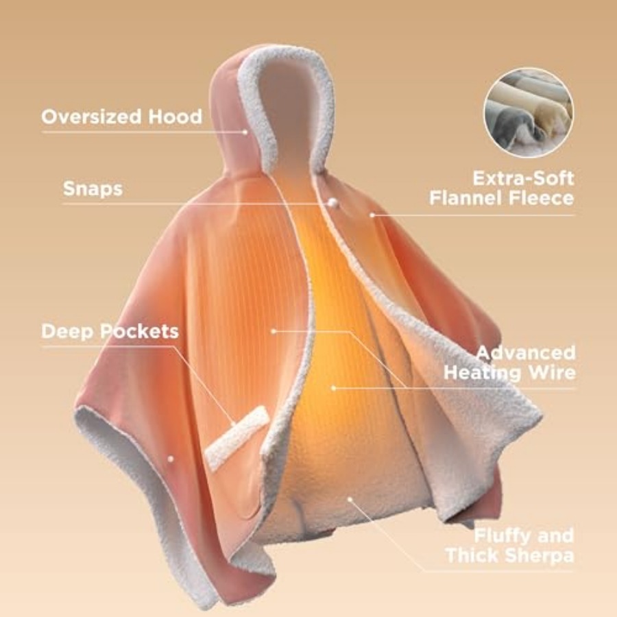 Heated Blanket Wearable Shawl  – обзор и цена Electric Blanket Heated