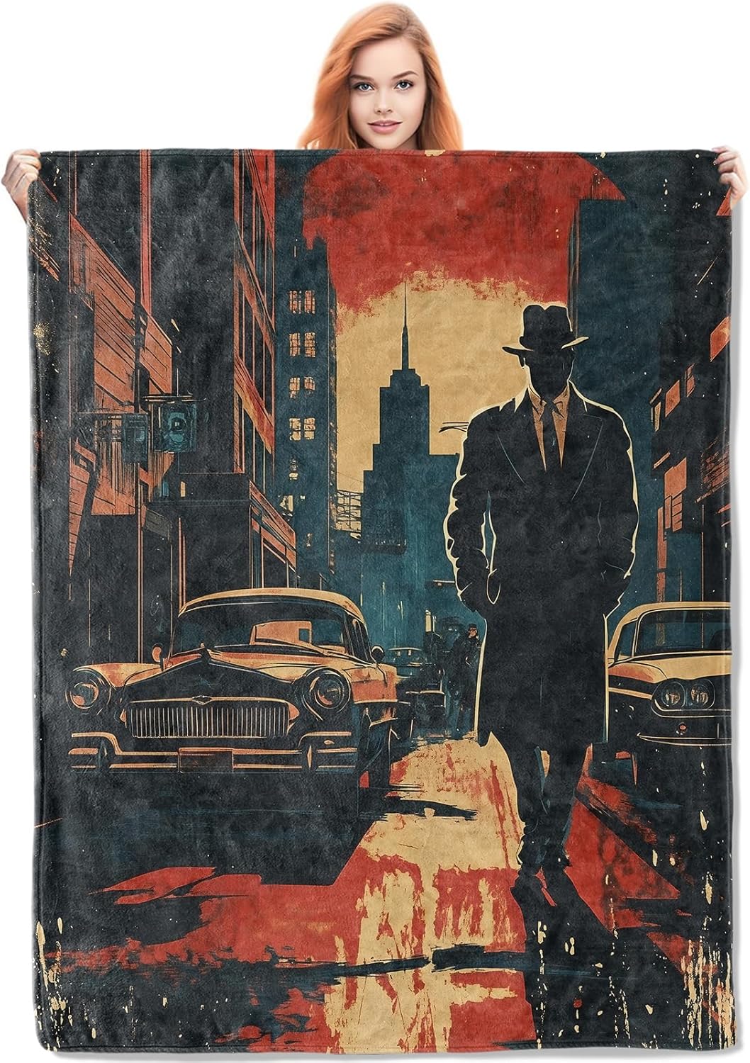 Noir Detective Blanket Gifts f – обзор и цена Home Textiles Throw