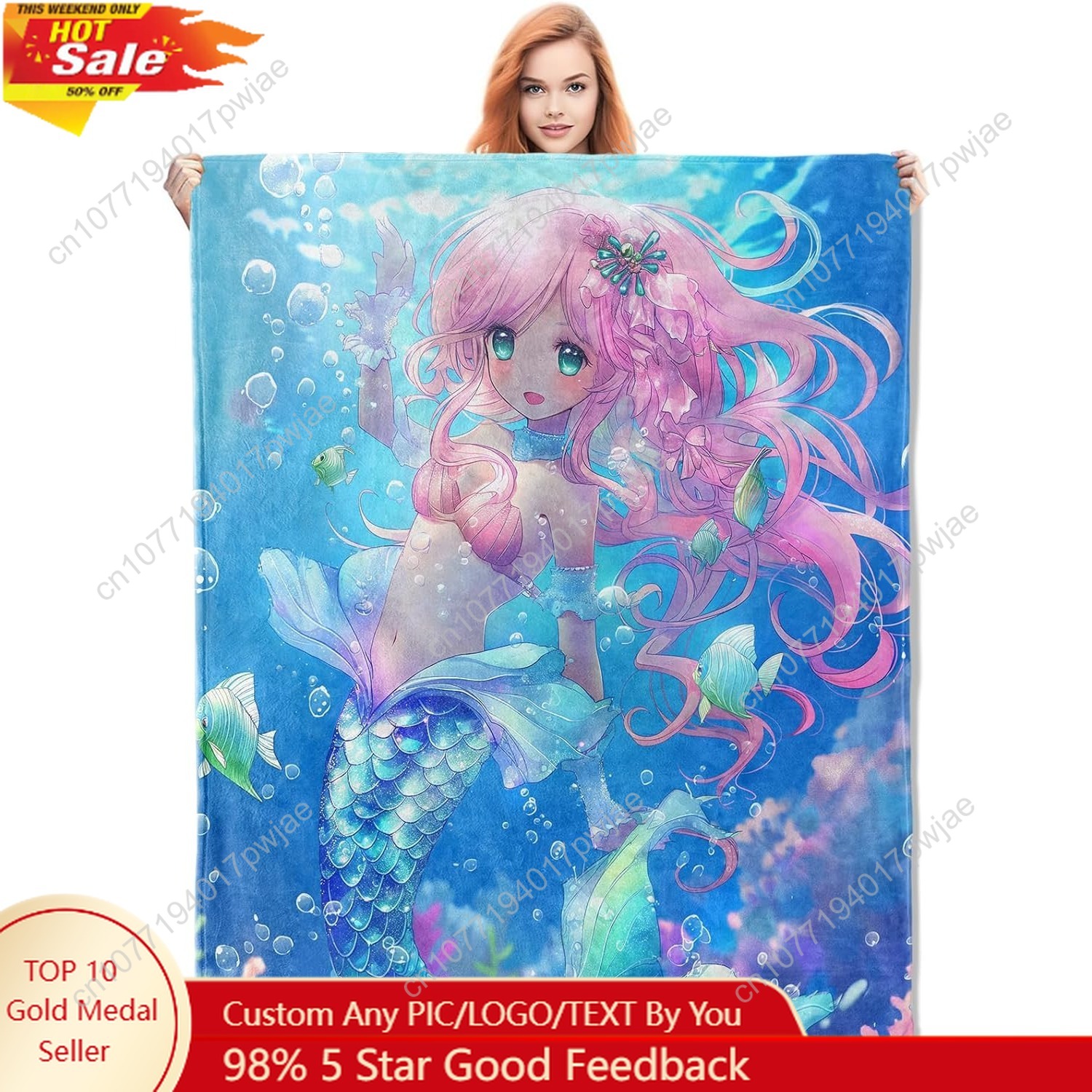 Cute Mermaid Blanket Cartoon F – обзор и цена Home Textiles And Decor