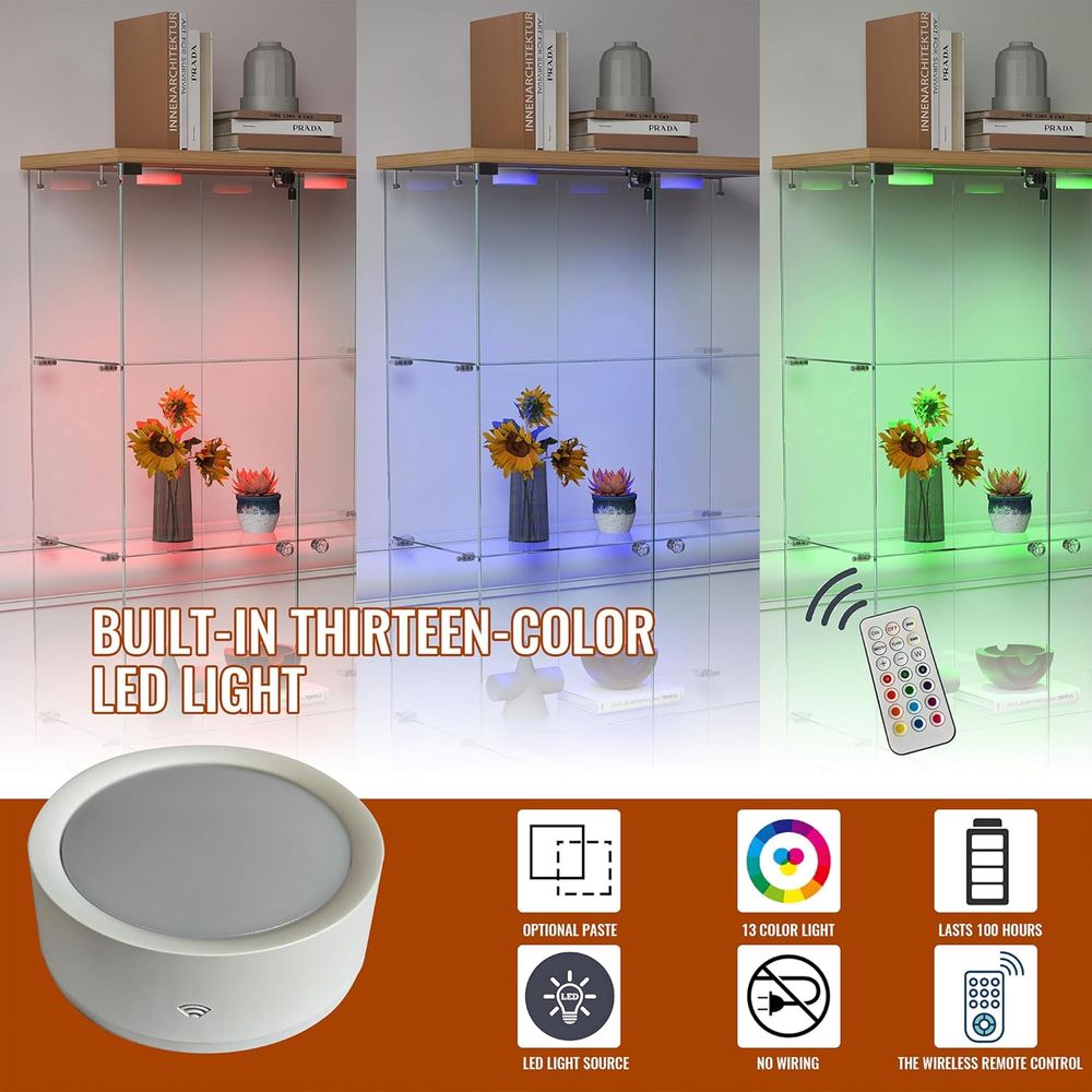 4-Tier Glass Cabinet with LED  – обзор и цена Home & Hotel Textiles Private Limited