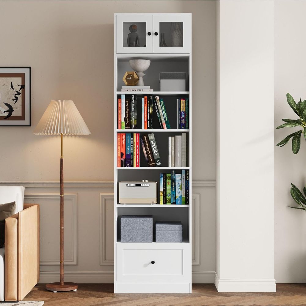 7-Tier Glass Door Bookcase, 85 – обзор и цена Home & Hotel Textiles Private Limited