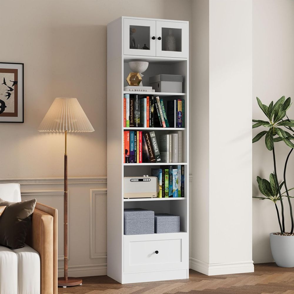 7-Tier Glass Door Bookcase, 85 – обзор и цена Home & Hotel Textiles Private Limited