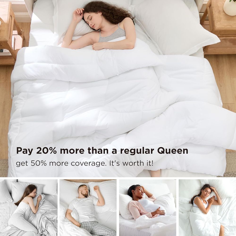 Quilted Oversized Queen Duvet  – обзор и цена Duvet Insert White