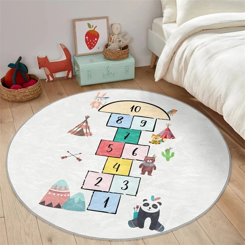 Boy Round Hopscotch Floor Anim – обзор и цена Home Textiles Rug
