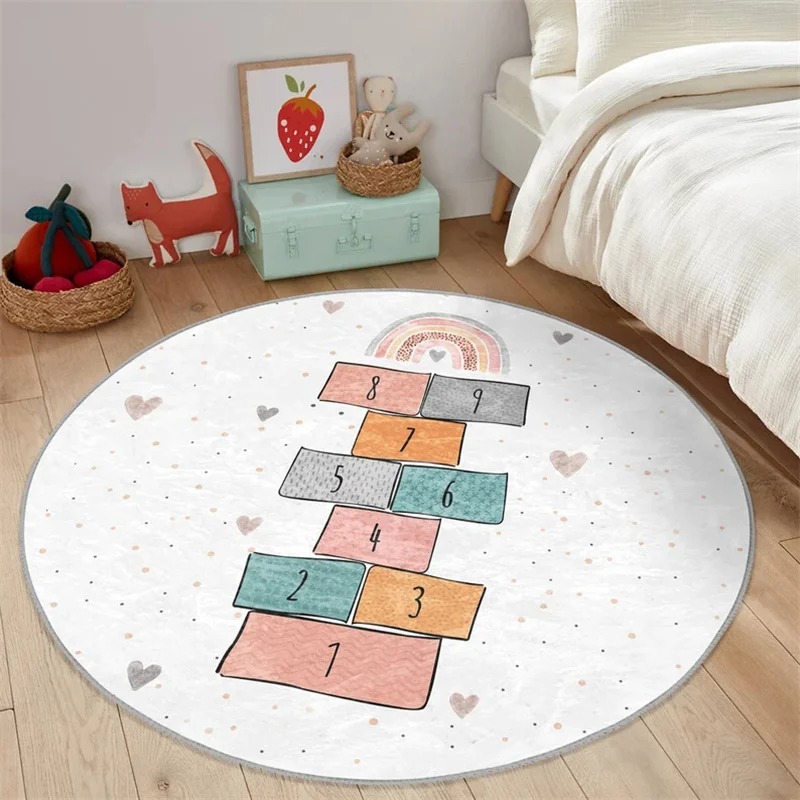 Boy Round Hopscotch Floor Anim – обзор и цена Home Textiles Rug