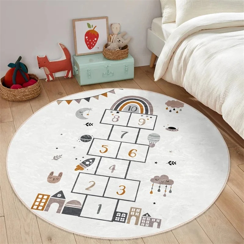 Boy Round Hopscotch Floor Anim – обзор и цена Home Textiles Rug